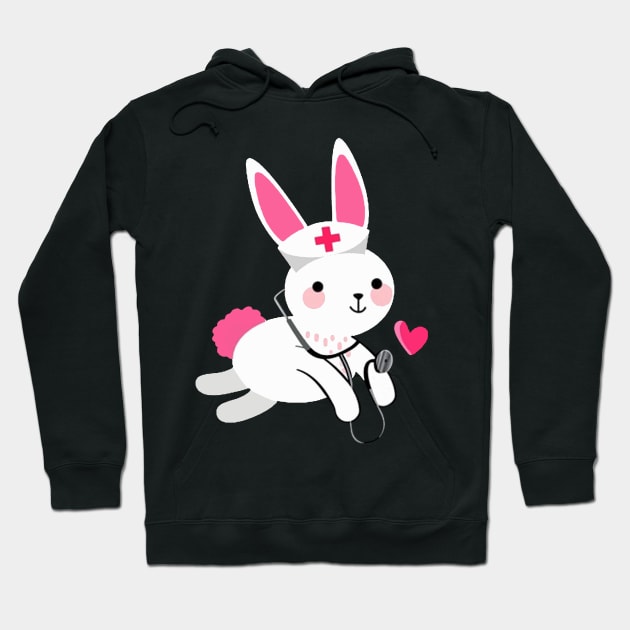 Bunny Nurse Happy Easter T-shirt Hoodie by woodsqhn1